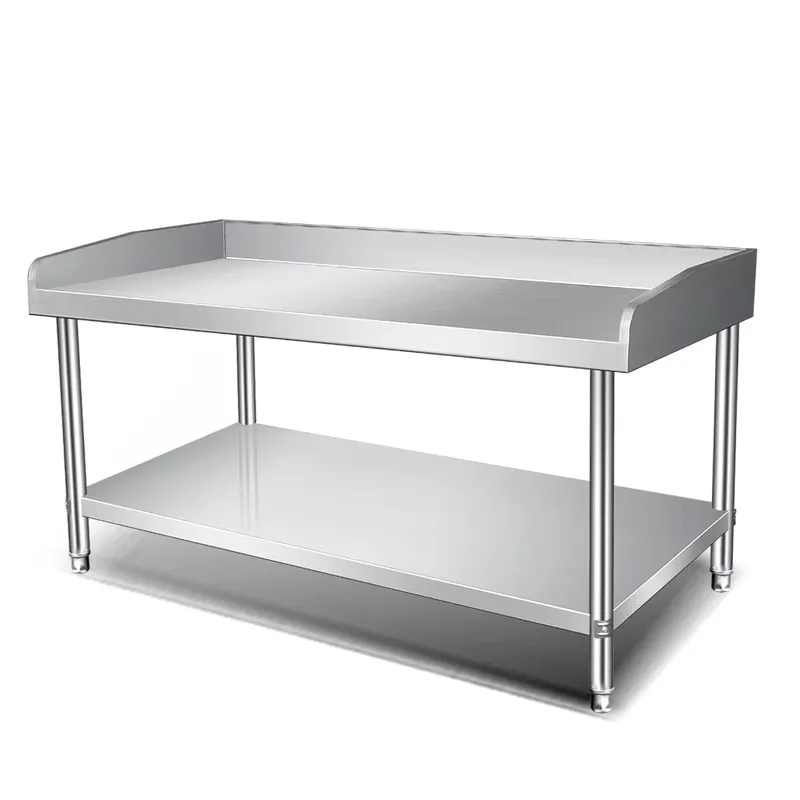 Commercial Kitchen Backsplash - Commerciële roestvrijstalen werkbank met achterwand voor