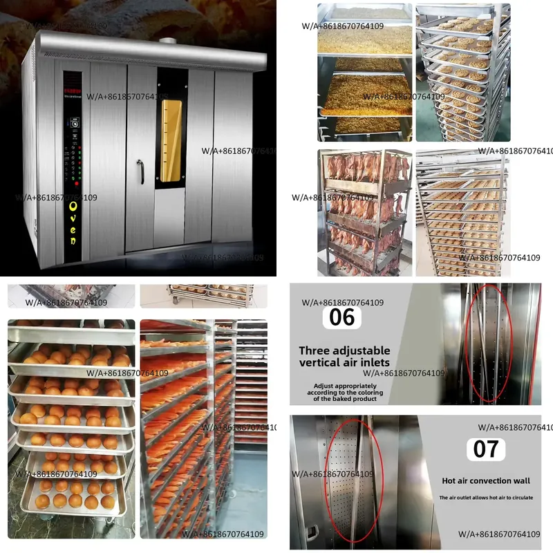 Rotary Bakery Oven - Nieuwe roestvrijstalen bakoven en elektrische draaioven