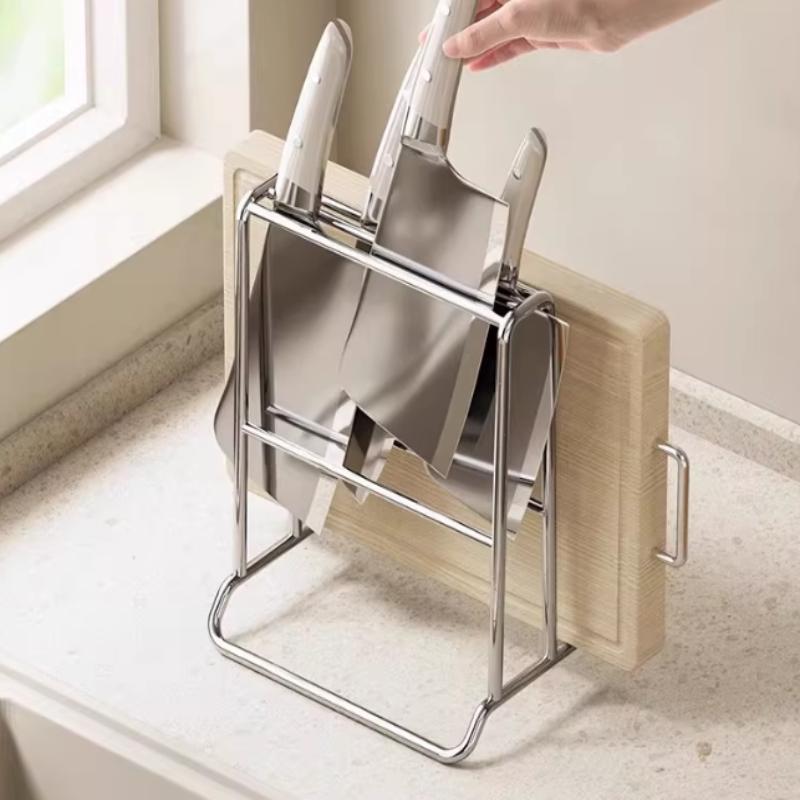 Commercial Kitchen Knife Holder - Keukenmessenorganizer met snijplankhouder, multifunctionele houder voor