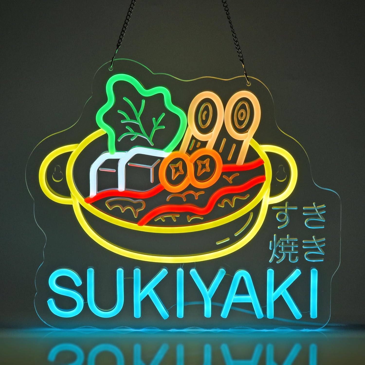Commercial Kitchen Japanese - Sukiyaki Neon Sign LED Wanddecoratie USB-aangedreven