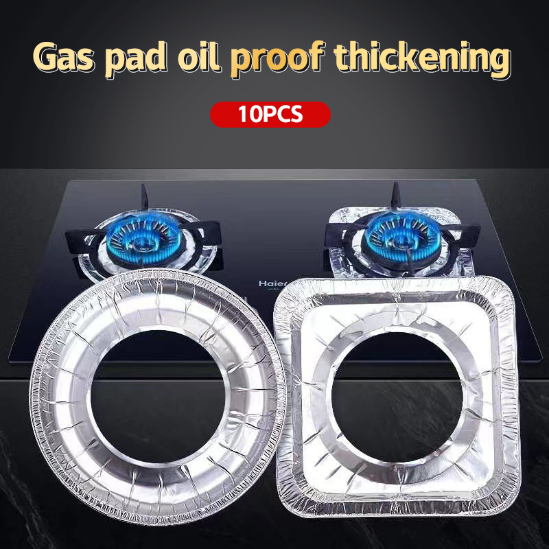 Commercial Kitchen Gas Stove - 10 Stks/set Verdikte Aluminiumfolie Hoezen Gasfornuis