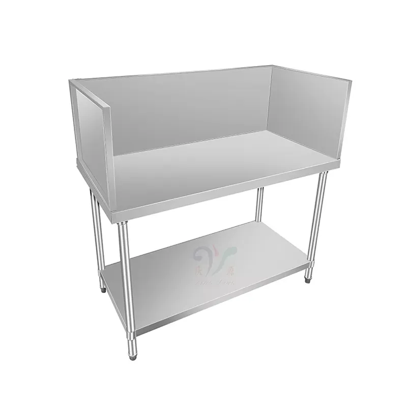 Commercial Kitchen Backsplash - RVS 304 metalen voorbereidings- en werktafel