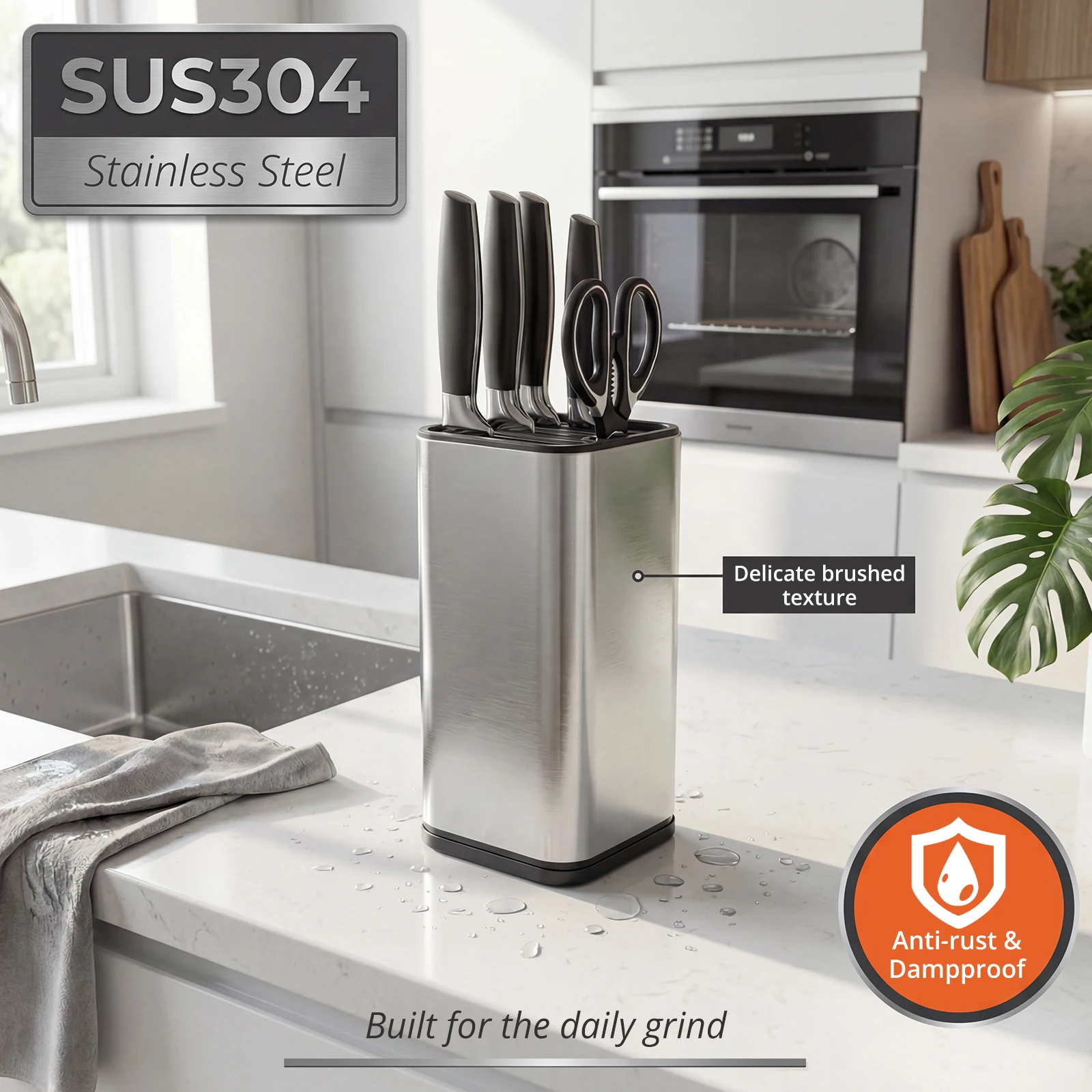 Roestvrijstalen staande messen - Commercial Kitchen Knife Holder recensie en prijs