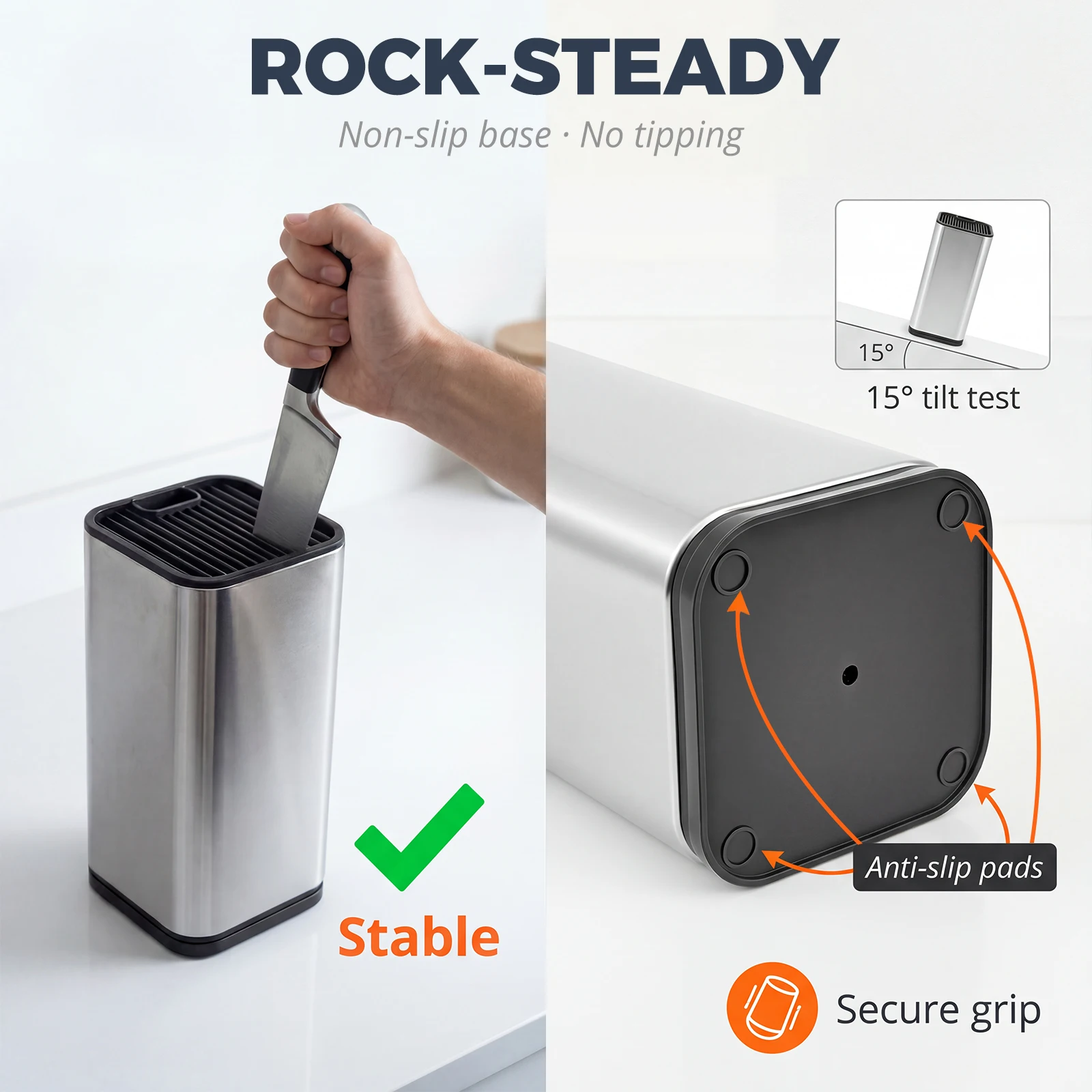 Roestvrijstalen staande messen - Commercial Kitchen Knife Holder recensie en prijs