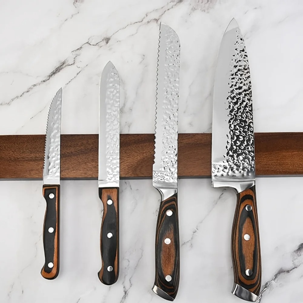 Walnoot houten messenhouder -  - Commercial Kitchen Knife Holder recensie en prijs