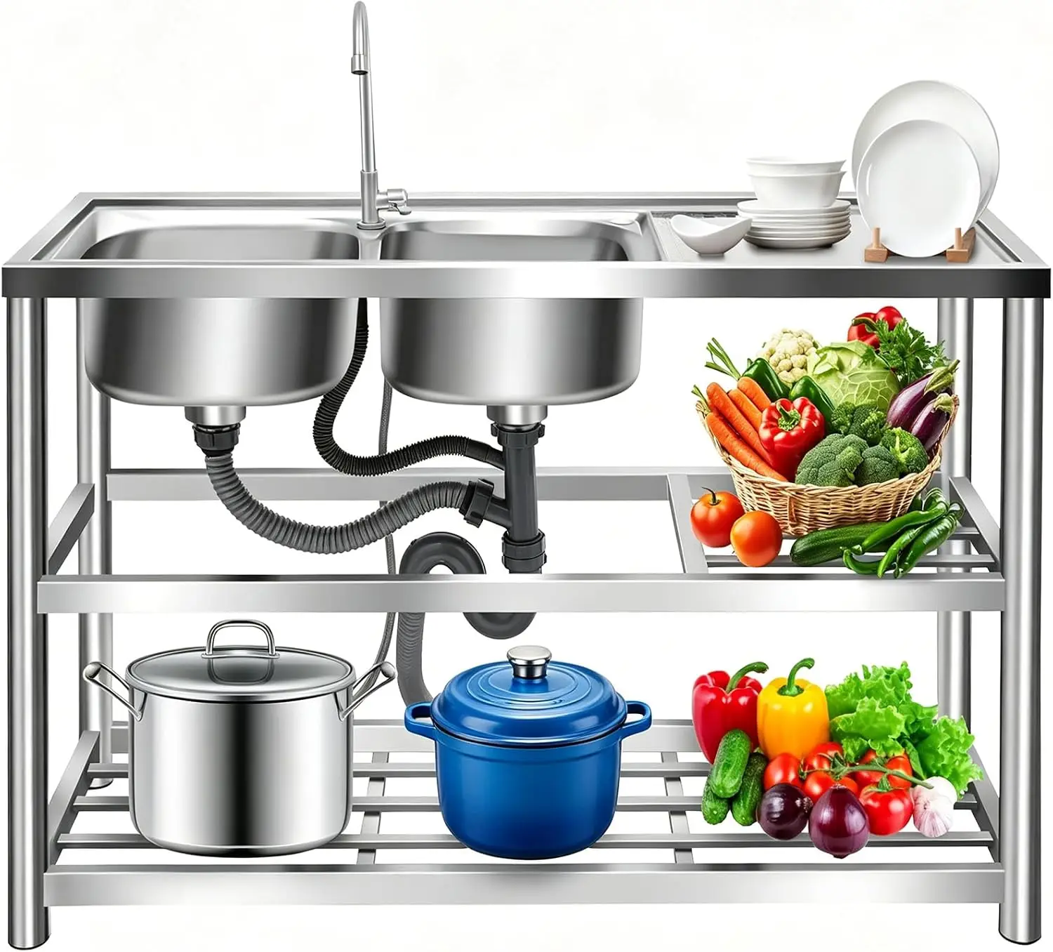 Vrijstaande voorbereidingsbak  - Commercial Kitchen Worktops recensie en prijs