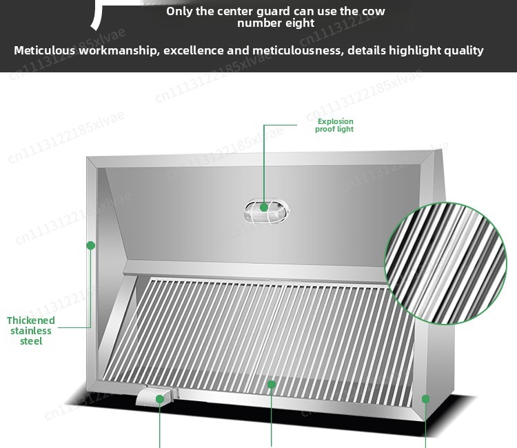 Versterkte RVS afzuigkap, krac - Commercial Kitchen Hoods recensie en prijs