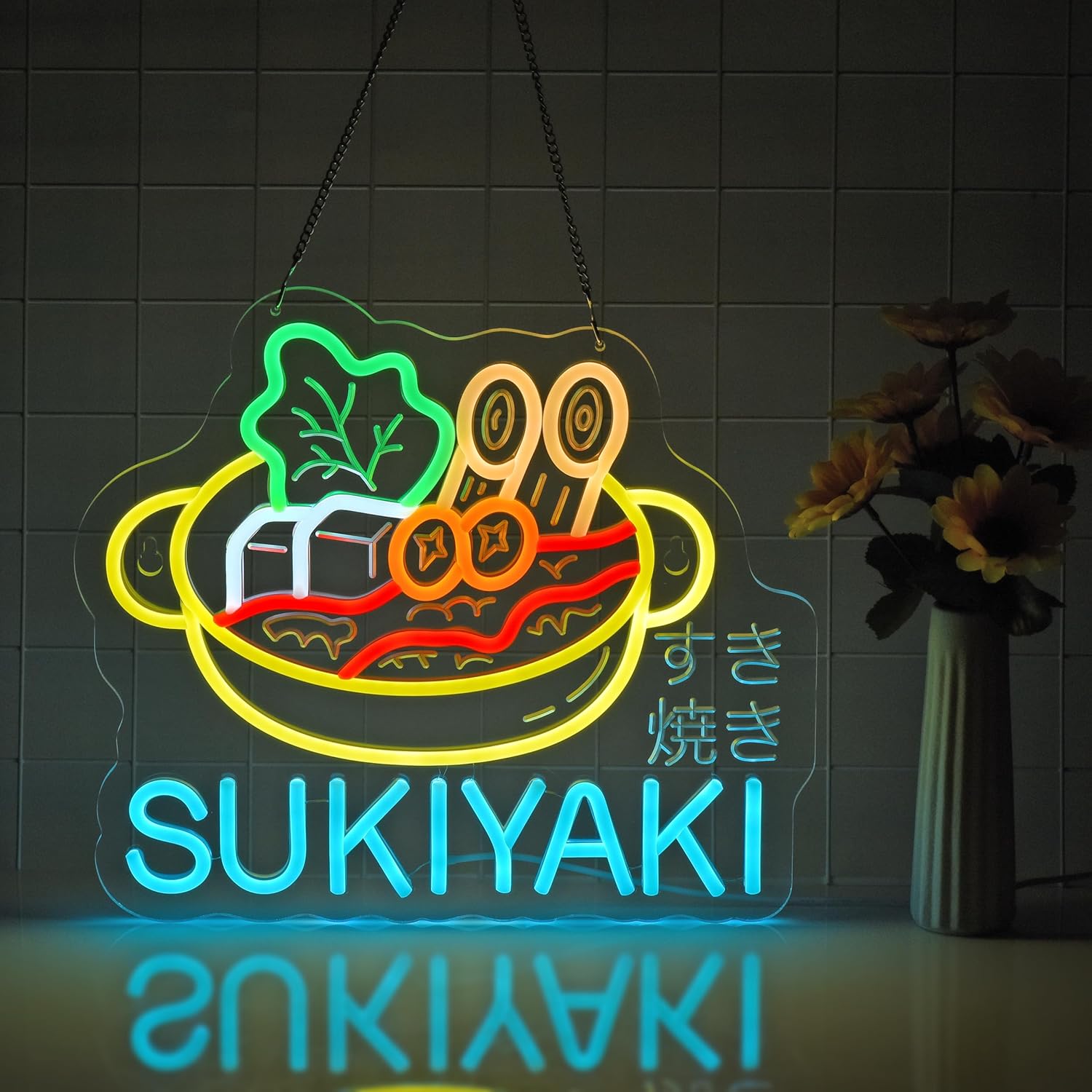 Sukiyaki Neon Sign LED Wanddec - Commercial Kitchen Japanese recensie en prijs
