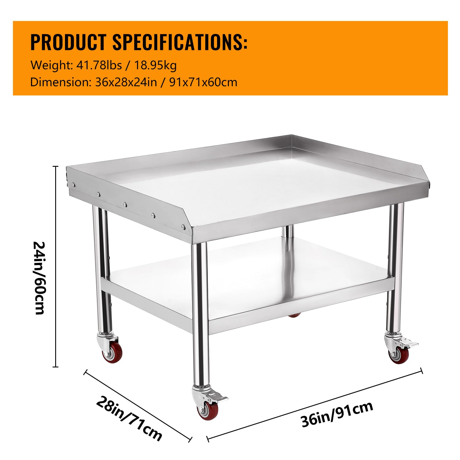 RVS Grilltafel (61 x 71 x 61 c - Commercial Kitchen Worktops recensie en prijs