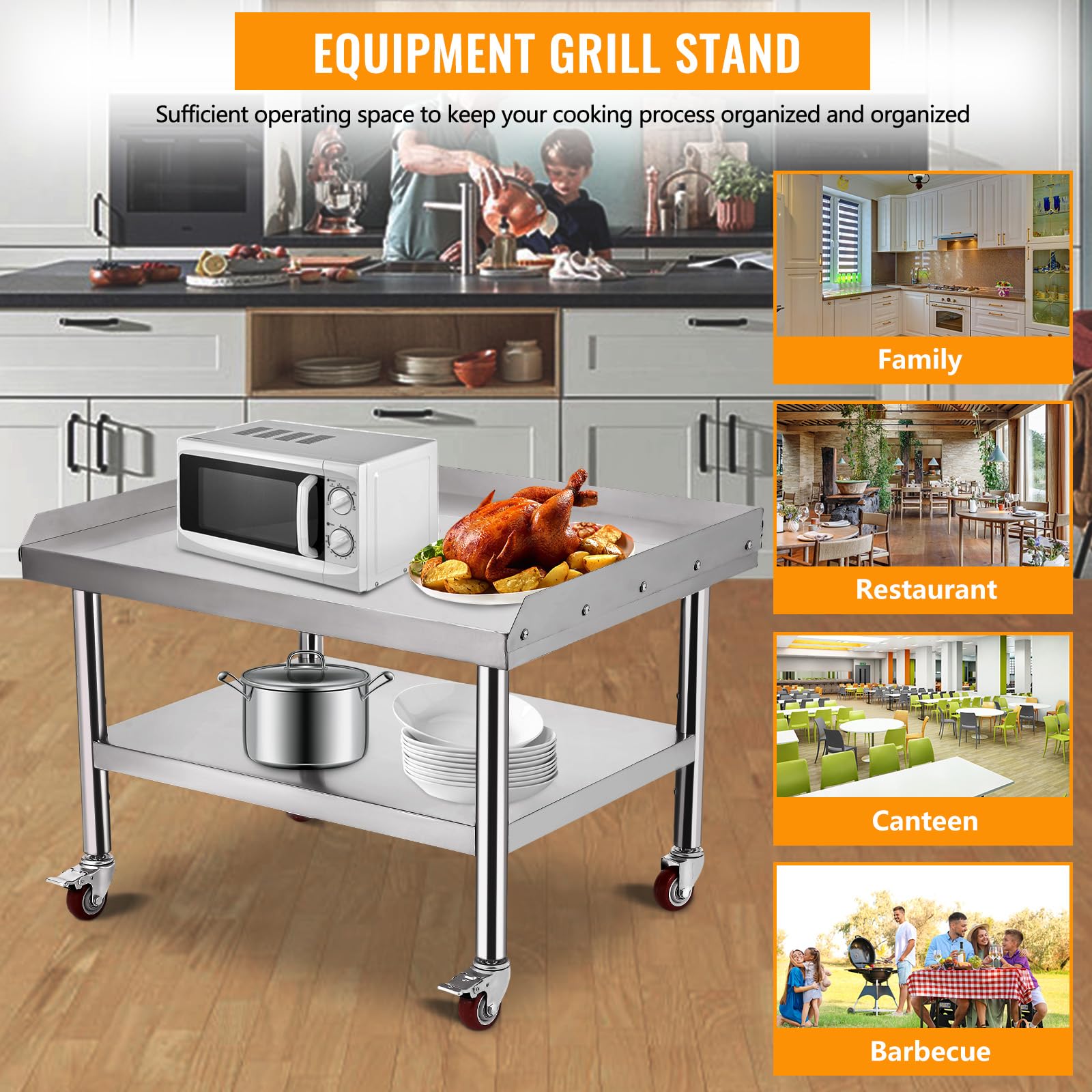 RVS Grilltafel (61 x 71 x 61 c - Commercial Kitchen Worktops recensie en prijs