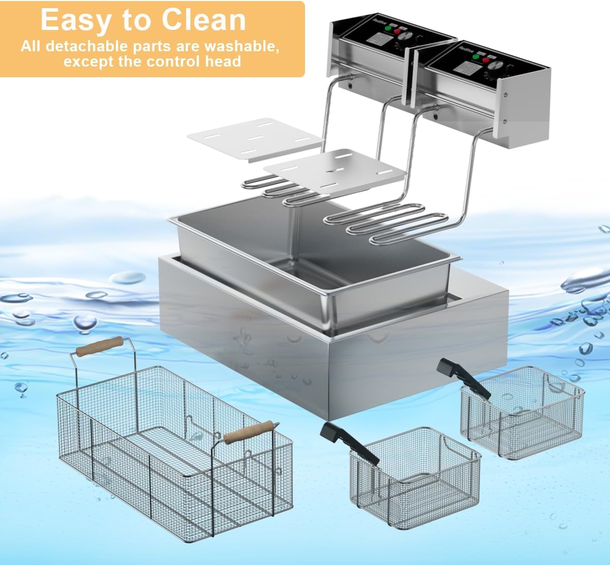 Commerciële 22,6L/24QT roestvr - Deep Fryer Commercial recensie en prijs