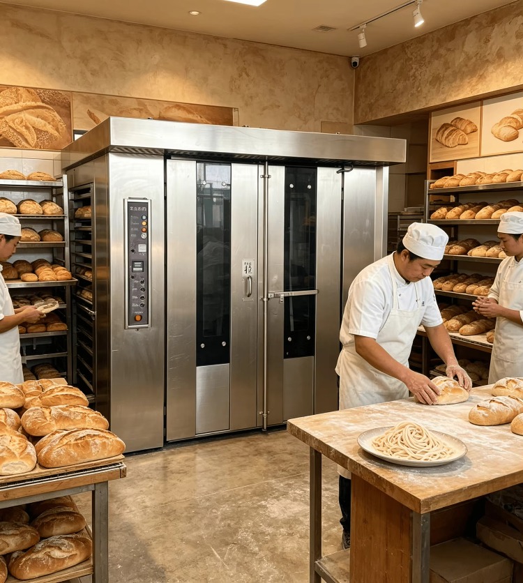 Dubbele deur diesel 64-bakjes  - Rotary Bakery Oven recensie en prijs