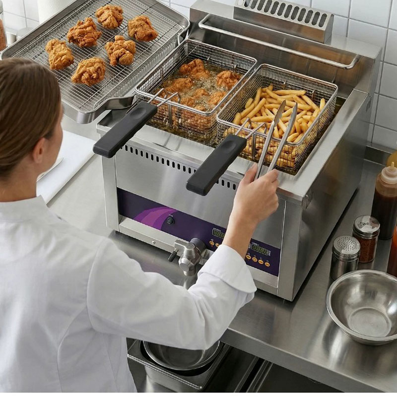 Commerciële elektrische friteu - Deep Fryer Commercial recensie en prijs
